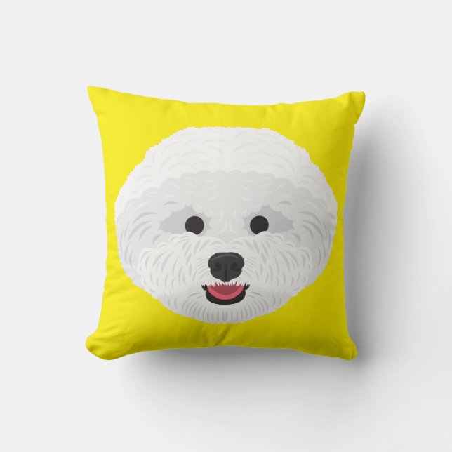 Almofada Bichon amarelo Frise (Frente)