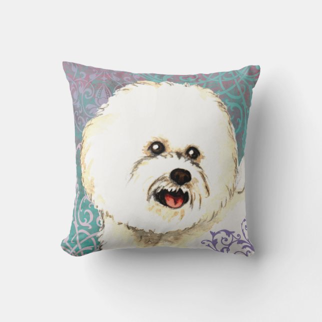 Almofada Bichon elegante Frise (Frente)