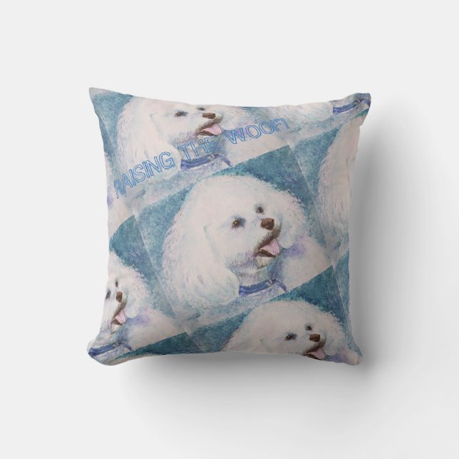 ALMOFADA BICHON FRISE BRANCO DOCE (Frente)