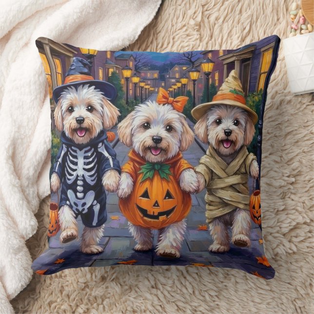 Almofada Bichon Frise para Tratar Figurinos de Halloween (Cobertor)