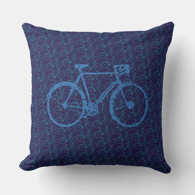 Almofada bicicleta. bicicletas azuis (Frente)
