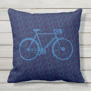 Almofada bicicleta. bicicletas azuis
