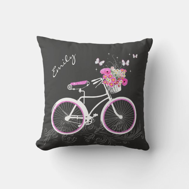 Almofada Bicicleta Com Travesseiro decorativo Personalizado (Frente)