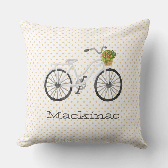 Almofada Bicicleta Família Sindical Flores do Ano Diversão  (Frente)