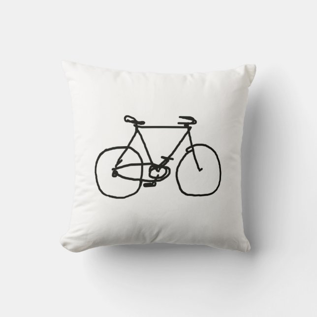 Almofada bicicleta negra simples (Frente)