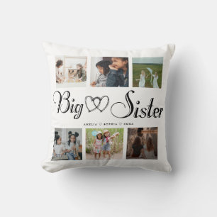 Almofada Big Sisters Manda Presente Para Colagem Fotográfic