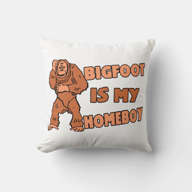 Almofada Bigfoot é meu ficar em casa (Frente)