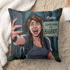 Almofada Bigfoot Sasquatch Selfie