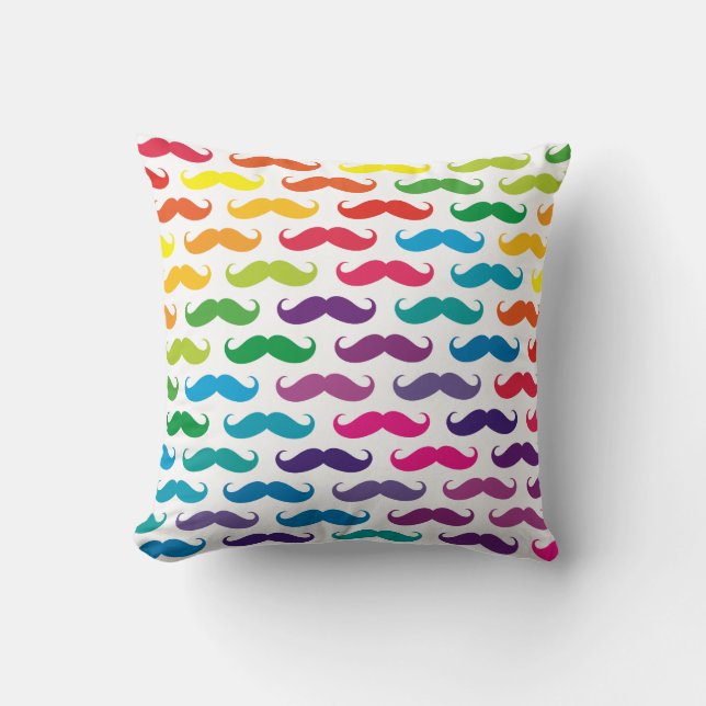 Almofada Bigode colorido travesseiros decorativos #2 (Frente)