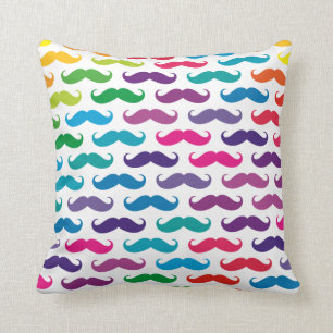 Almofada Bigode colorido travesseiros modelados