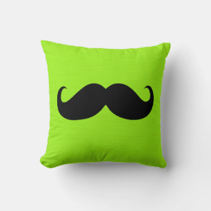 Almofada Bigode Negro em Fundo Verde