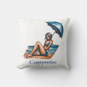 Almofada Bikini Girl Beach Nápoles Thunder_Cove