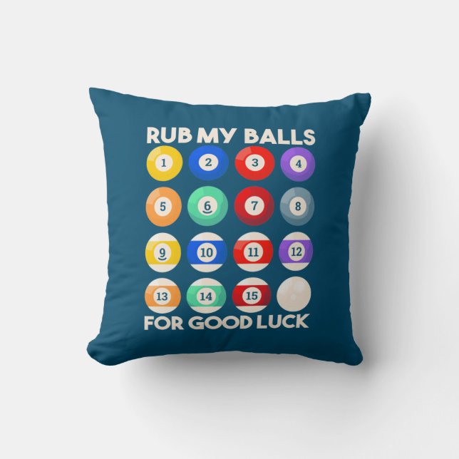 Almofada Billiards Snooker Esfrega Minhas Bolas Por Boa Sor (Frente)