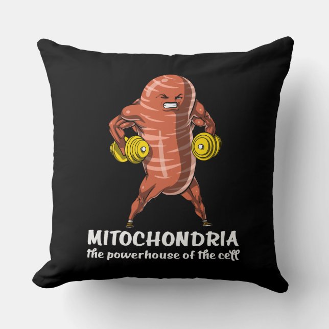 Almofada Biologia Ciência Mitocôndria Piada Engraçada (Frente)