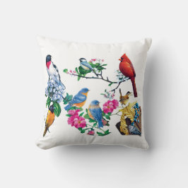 Almofada Bird Lovers Throw Pillow