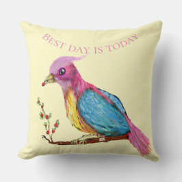 Almofada Bird of Paradise | Best Day Is Today  Throw Pillow