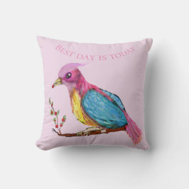 Almofada Bird of Paradise | Best Day Is Today  Throw Pillow