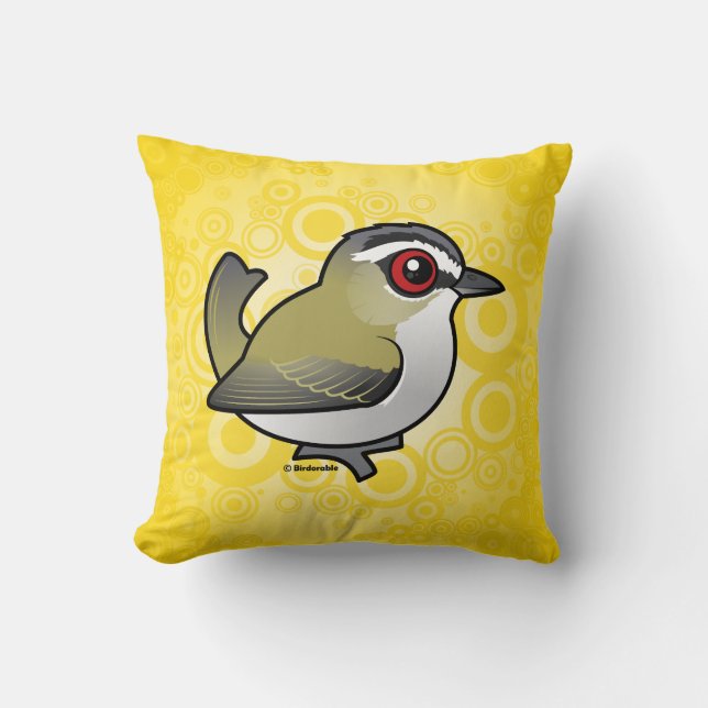 Almofada Birdorable Red-Eyed Vireo (Frente)