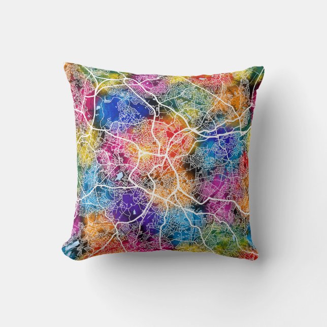 Almofada Birmingham United Kingdom City Map (Frente)