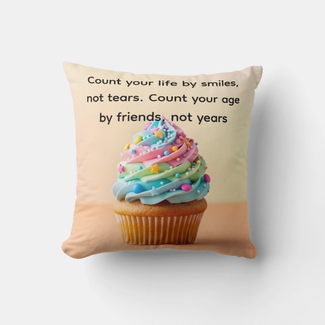 Almofada birthday cupcake quotes (Frente)