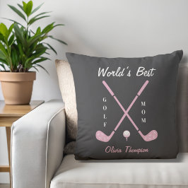 Almofada Birthday Golf Mom Pink Golf Club Bows Custom