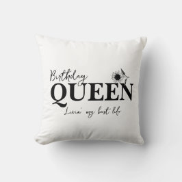 Almofada Birthday Queen Livin' my best life