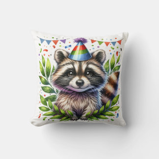 Almofada Birthday Raccoon Kids, birthday party, fun design