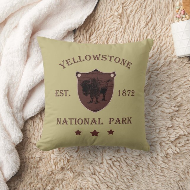 Almofada Bisão Parque Nacional de Yellowstone (Cobertor)