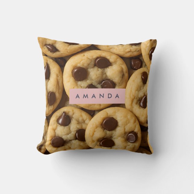 Almofada Biscoito Personalizado com Gotinhas de Chocolate (Frente)