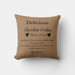 Almofada Biscoitos de chocolate caseiros feitos com amor ad