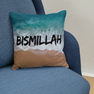Almofada Bismillah Alhamdulilah Travesseiro decorativo muçu