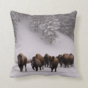 Almofada Bisonte no inverno