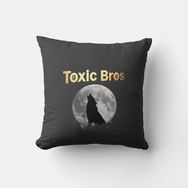 Almofada Black and Gold Toxic Bro's pillow (Frente)