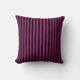 Almofada Black and Shocking Pink Stripes Pattern