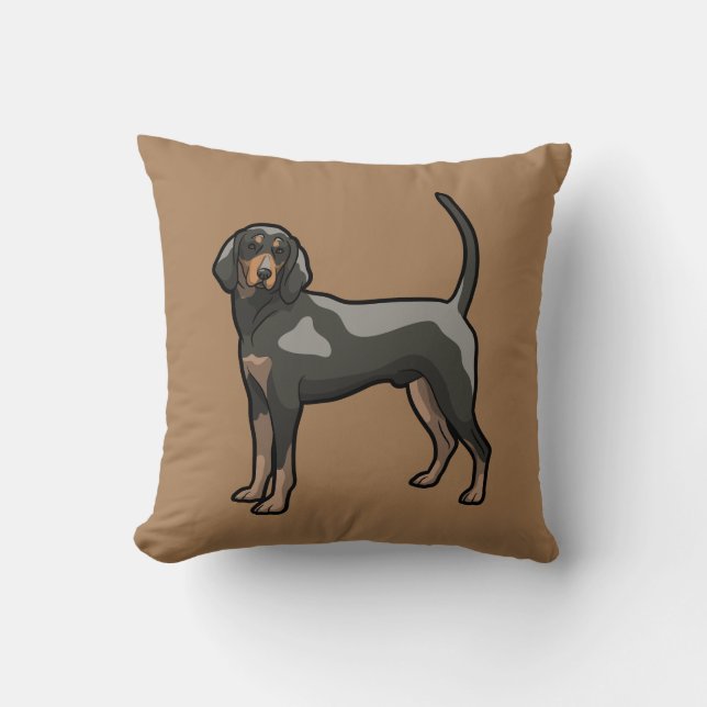 Almofada Black and Tan Coonhound (Frente)