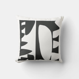 Almofada Black and white abstract color block art throw pil