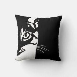 Almofada Black and White cat 657