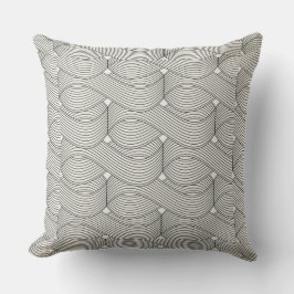 Almofada Black and White Geometric Throw Pillow