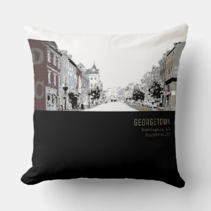 Almofada Black and White Georgetown Washington DC