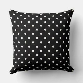 Almofada Black and white polka dot Dog pic