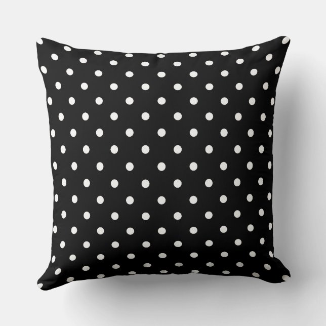 Almofada Black and white polka dot Dog pic (Verso)