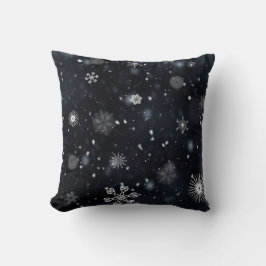 Almofada Black and White Snowflake