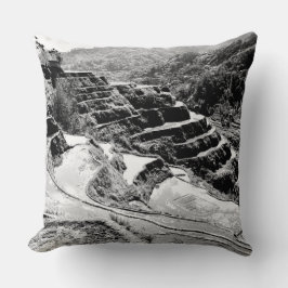 Almofada Black and White Symphony of the Banaue Rice Terrac