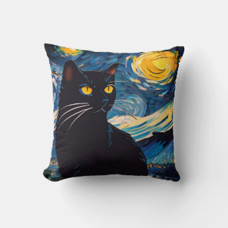 Almofada Black Cat Fantasy Throw Pillow
