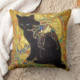 Almofada Black cat with mysterious eyes