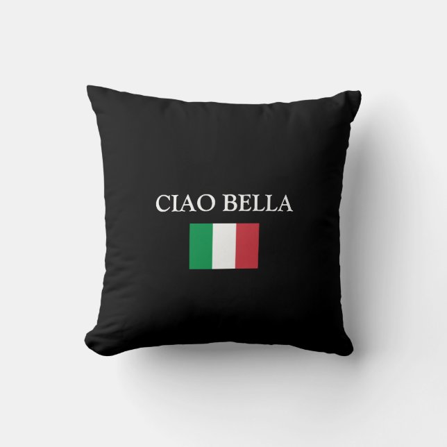 Almofada Black CIAO BELLA ITALY FLAG (Frente)