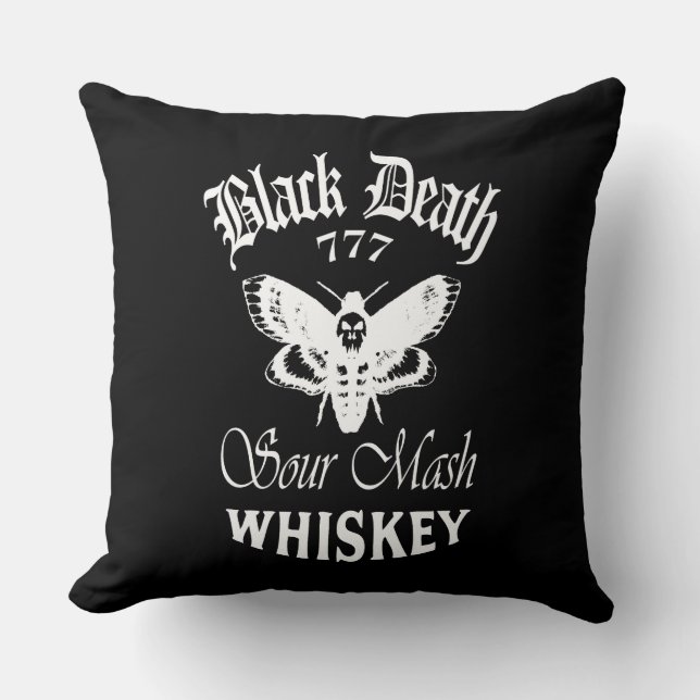 Almofada Black Death 77 - Plague Whiskey - Travesseiro (Frente)