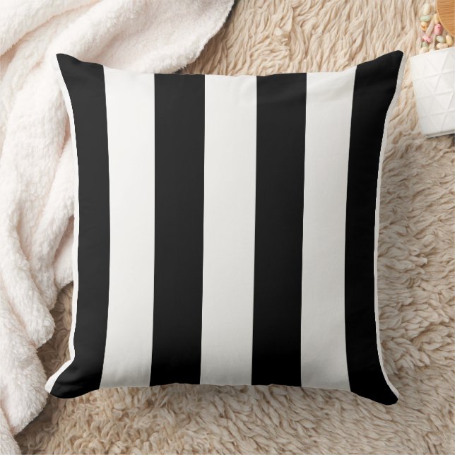 Almofada Black e White Stripes Negros (Cobertor)