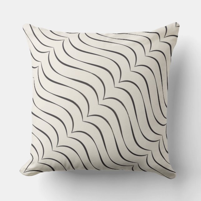 Almofada Black Geometric Throw Pillow (Frente)