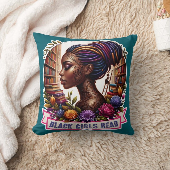Almofada Black Girls Read | travesseiro decorativo de desta (Cobertor)
